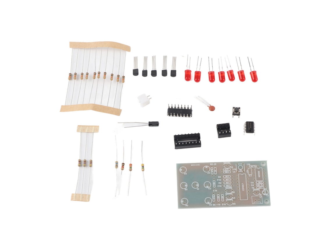 Kit De Dados Eletrônicos Diy 4.5~5v Com Led Vermelho Para Produção Eletrônica Divertida