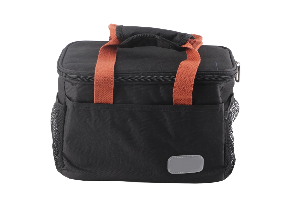 Bolsa De Almoço Isolada Reutilizável Impermeável 15l Para Escritório Piquenique Preta