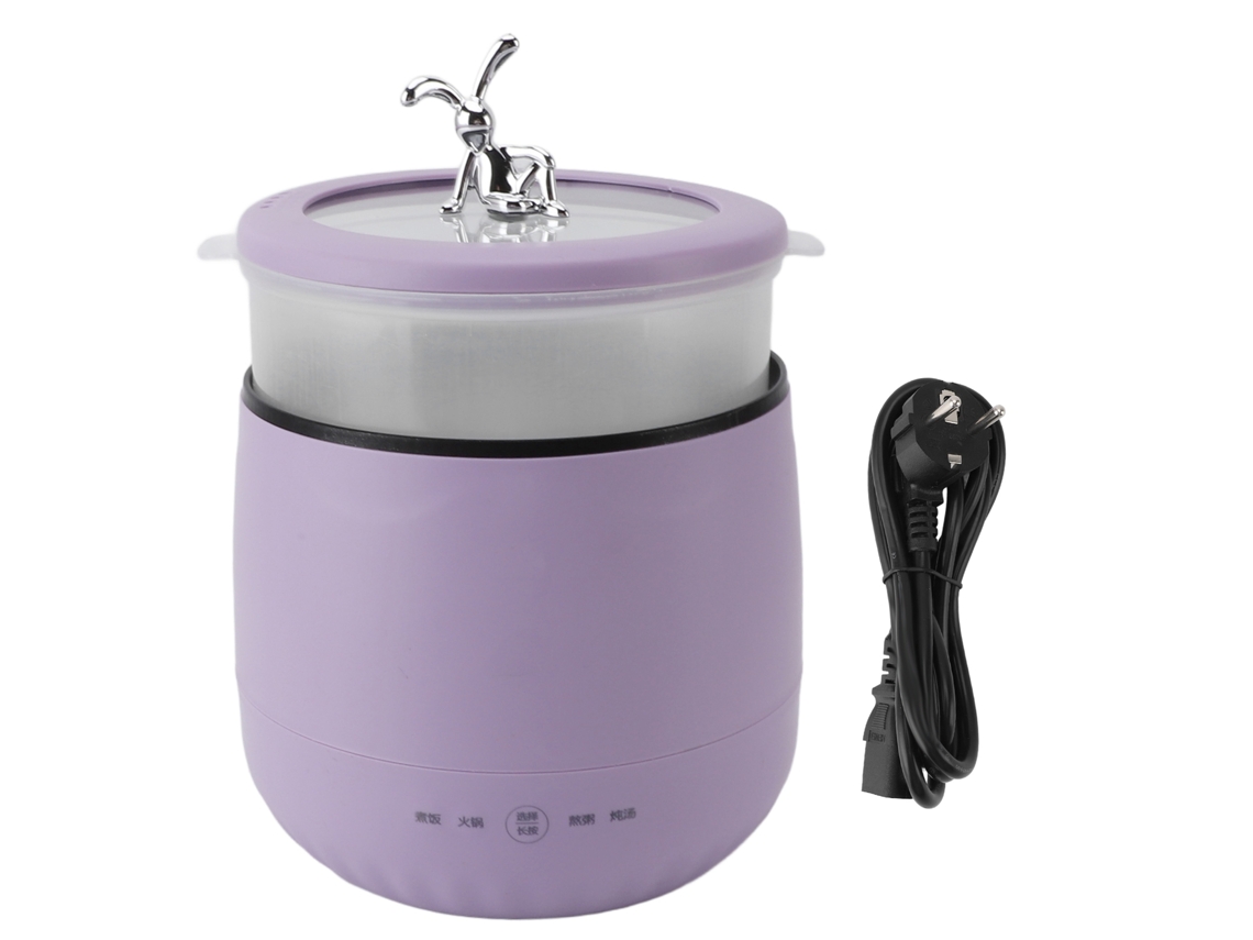 Arrozal Elétrico Mini 1.8l 450w Multifuncional Antiaderente para Dormitório Escritório Viagem