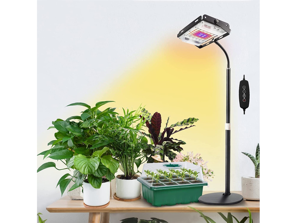 Luz de Crescimento Led com base espectro completo ajustável para plantas e suculentas | S/MARCA