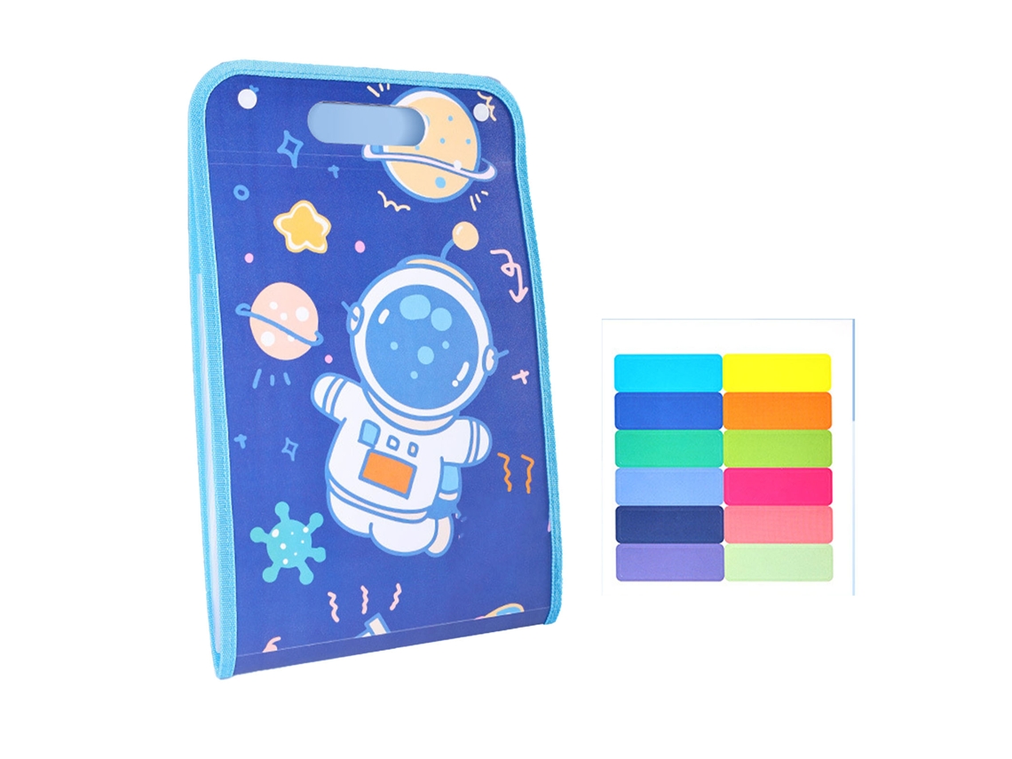 Pasta Multicamada Impermeável A4 Padrão Bonito Azul Escuro