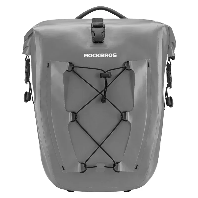 Alforjes de Bicicleta, Impermeáveis, com Capacidade de 25 Litros, para Viagens de Longa Distância. MDUG (cinza)