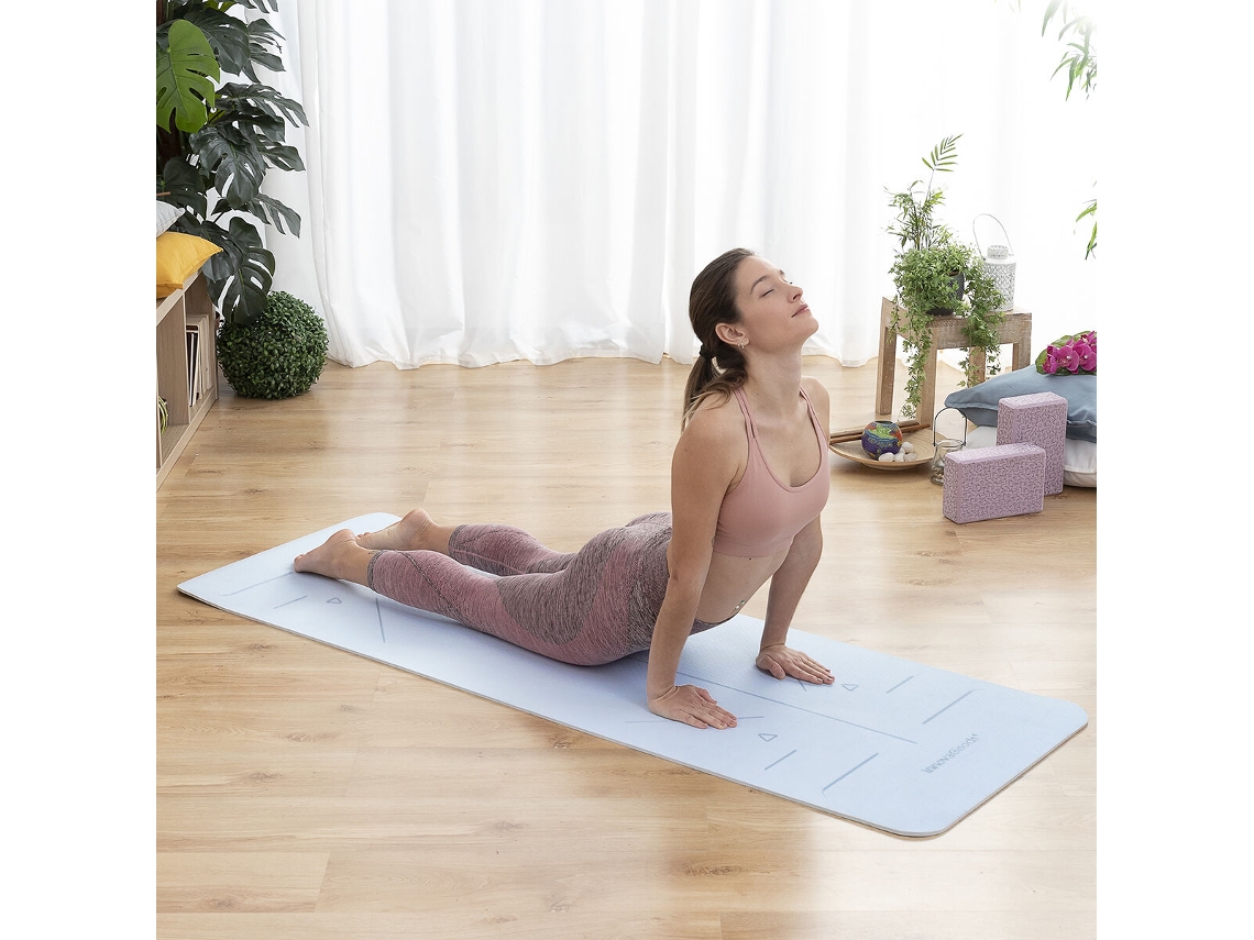 Tapete de Yoga Antiderrapante com Linhas de Posição e Guia de Exercícios  Asamat INNOVAGOODS