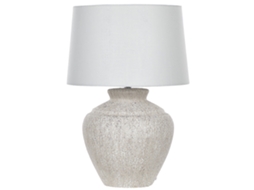 Candeeiro de Mesa BELIANI Caine de Cerâmica Creme Claro 40x40x60
