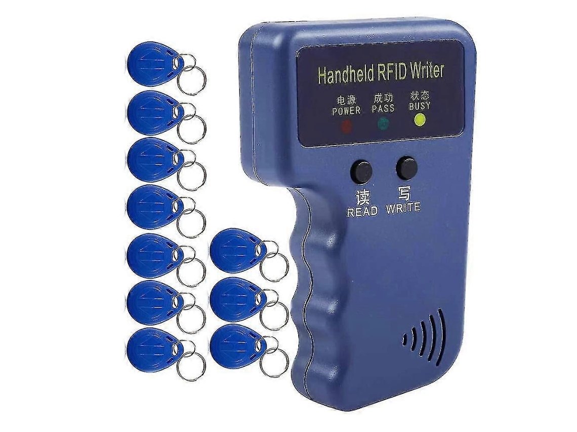 Leitor Rfid Portátil De 125 Khz, Duplicador, Copiador, Programador E Clonador De Cartão De Identificação Atualizado, Com 10 Unidades Slowmoose