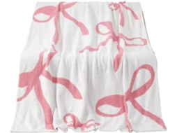 Manta Syjym Velvet com Meia Borda Série Knitted Knot Capa de Sofá em Veludo, Ideal para Quarto, Sala de Estar