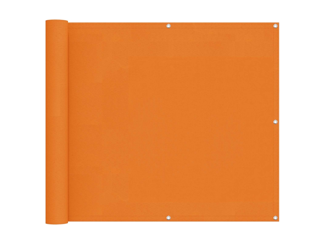 Conjunto 1 Tela De Varanda Vidaxl Laranja Poliéster (100 X 700 Cm)