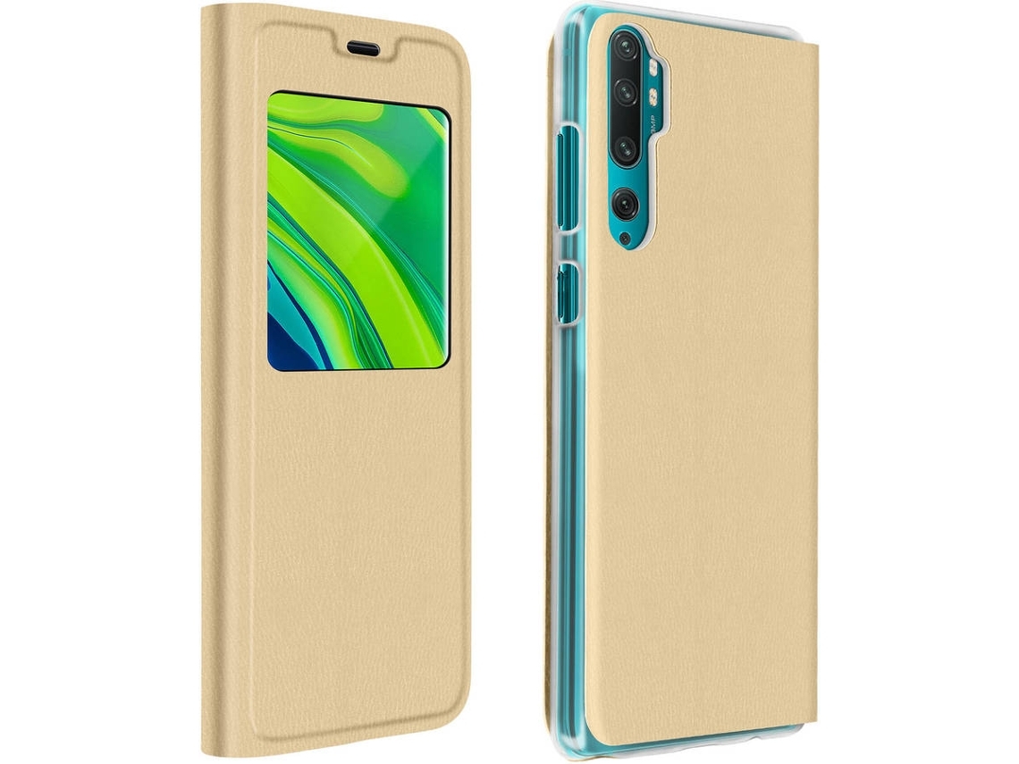 Bolsa Xiaomi Mi Note 10 Lite Janela Dourado