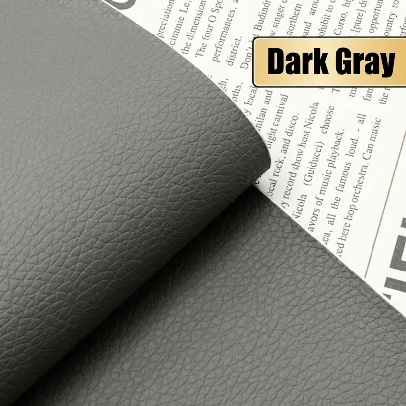 (cinza Escuro, 30 X 138 Cm) Adesivo Resistente Em Couro Pu Para Reparar Superfícies De Móveis Danificadas.