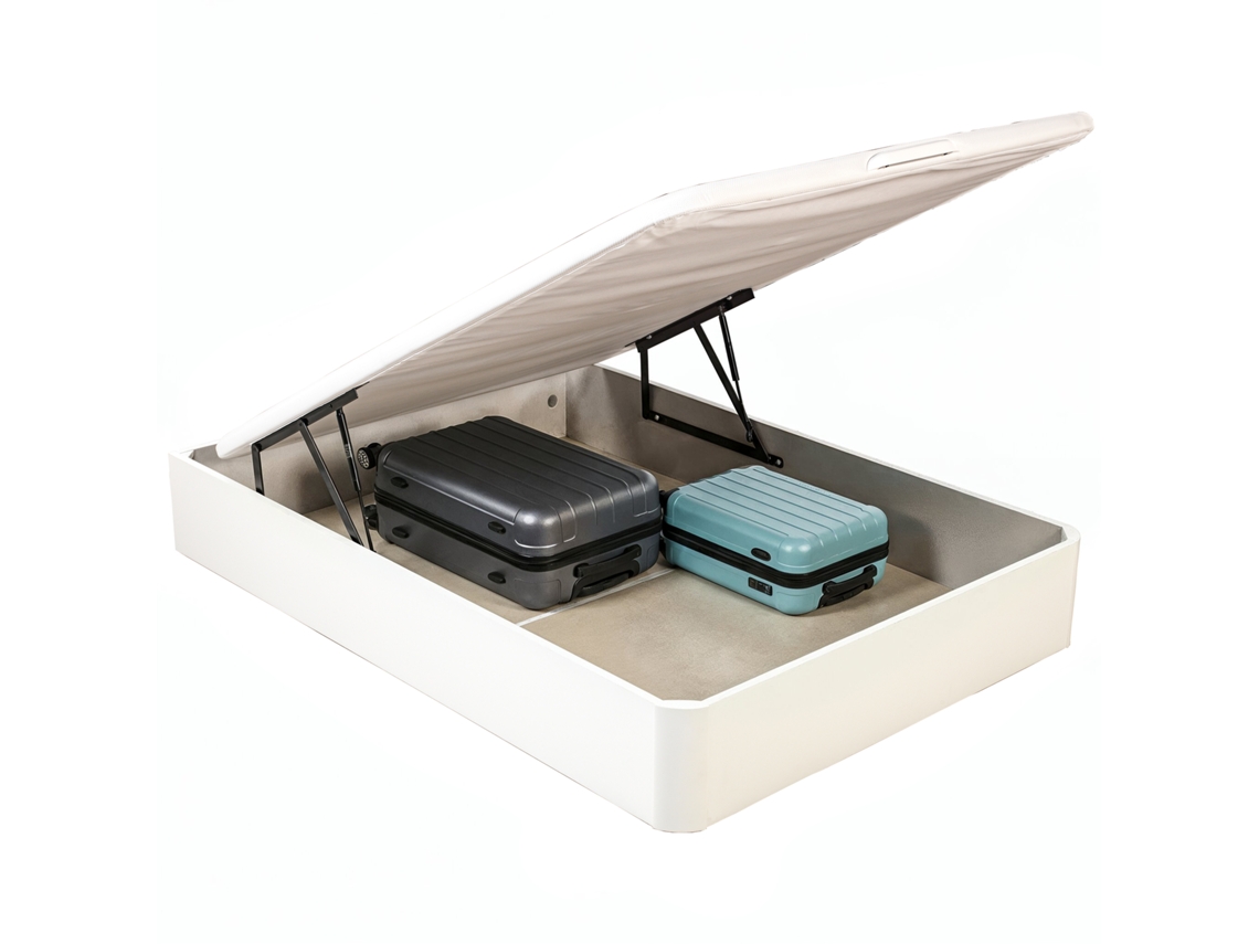 Sommier com Arrumação WHAT THE SLEEP Storage Bed - 150x190cm (31 Cm de Altura - Branco)