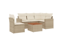 Garden Sofa Set, Garden Sofa Sets Vidaxl Bege Rattan / Vime (n/a)