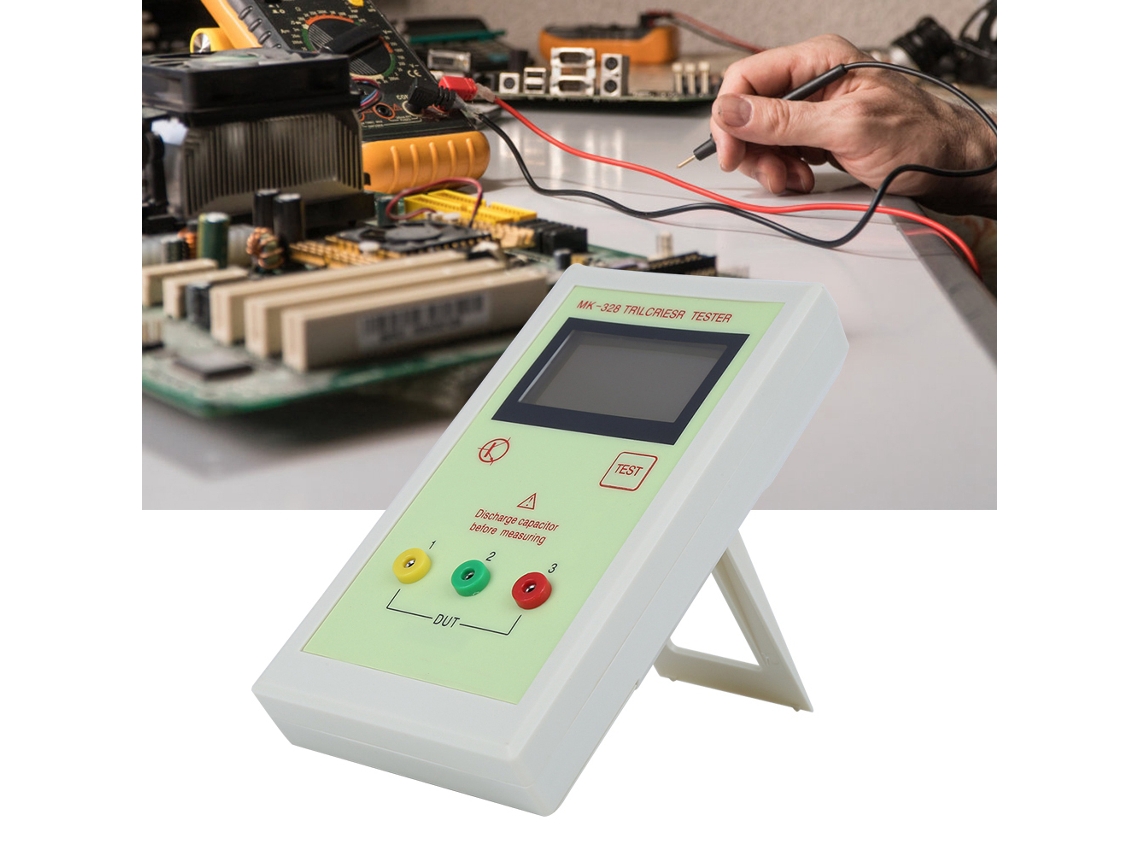 Laxiscreed Mk-328 Testador De Transistores, Indutância E Capacitância Para Eletrónica