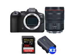 Eos R6 Mark Ii + Rf 24 105mm F/4 L Is Usm + 1 Sandisk 256gb Uhs ii 300mb/s + 2 Canon Lp e6nh + Ebook “20 Dicas para Fotos Que Impressionam” CANON