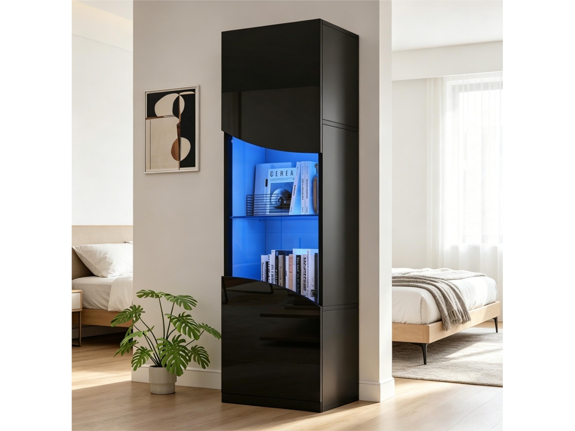 Estante para livros ZACHARY, alta, 7 andares, industrial