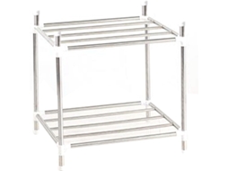 Prateleiras Multifuncionais De Aço Inoxidável Para Armazenamento, Fácil Instalação, Para Cozinha E Banheiro, 42x 36x
