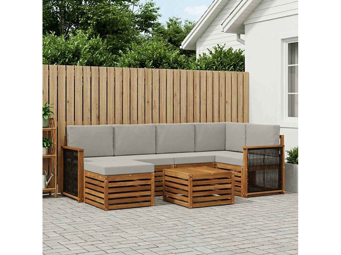 Vidaxl Conjunto De Sofás Para Exterior 6 Unid.