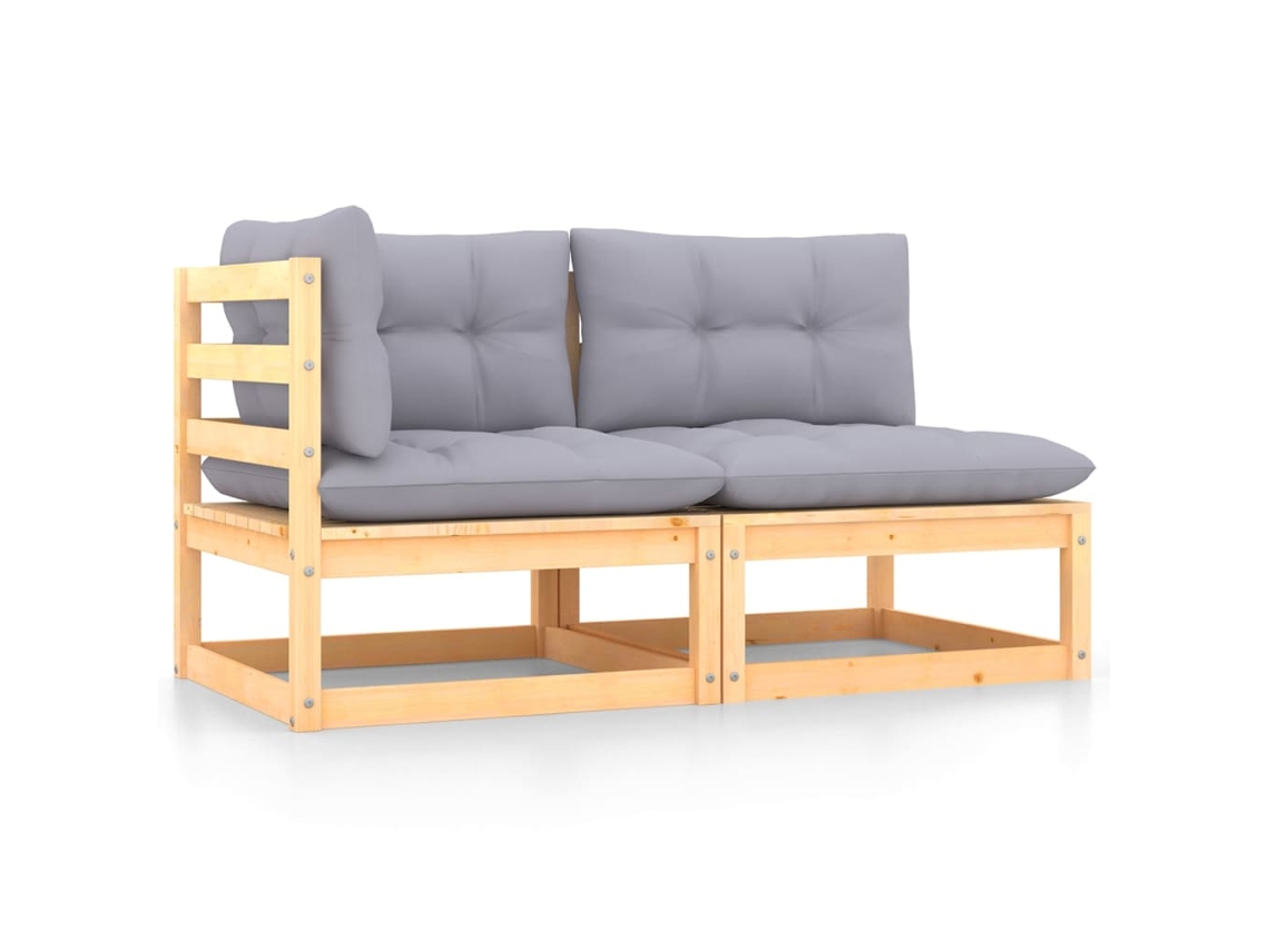 Garden Lounge Set, Garden Lounge Sets Vidaxl Cinzeto Madeira De Pinho (n/a)
