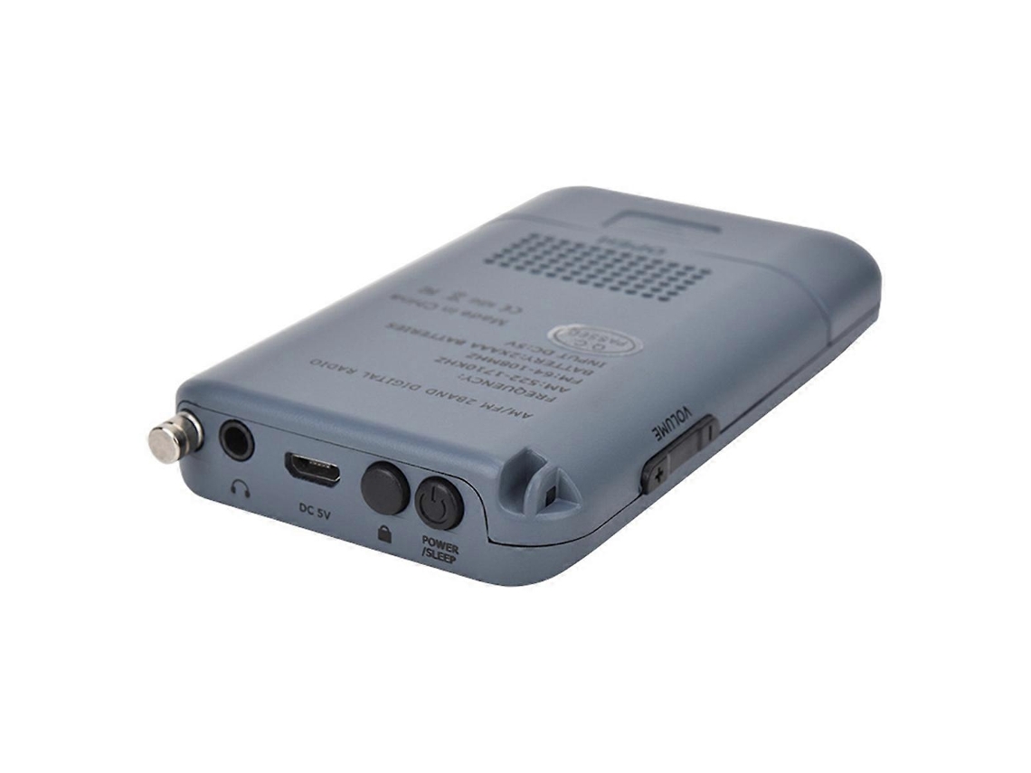 Rádio Am/fm Com Display Lcd, Rádio De Bolso Portátil, Cinza Olysi Shop