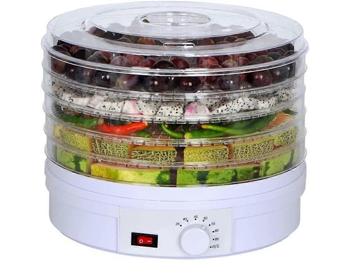 Desidratador De Alimentos 350w Com 5 Bandejas, Controle De Temperatura Ajustável E Grande Capacidade Para Frutas, Legumes E Carnes