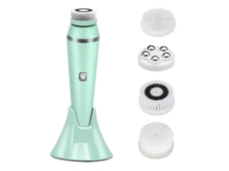 Escova de Limpeza Facial Elétrica 4 em 1 com Esfoliação e Massagem Verde GOKOCO