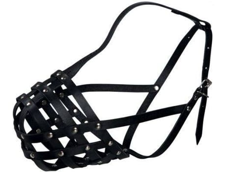 Açaime para Cães  em Pele Preto (M)