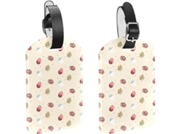 Conjunto De 2 Etiquetas Viagem E Bagagem Masculinas, Em Poliuretano, Da Coleção Flateasterpatterncollection, Malas