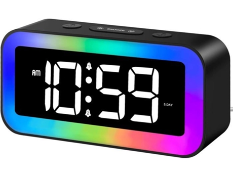 Luz de despertar, lâmpada GLIME Despertador Luz noturna LED RGB Cabo USB Controle de toque Multi-modo Nascer do sol/pôr do sol/Soneca/Rádio FM NETBOAT