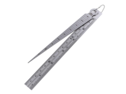 Régua Reta Vicasky De 15cm Em Aço Inoxidável Com Calibrador Cônico Soldagem 1a 15mm, Instrumento Para Medir Diâmetros