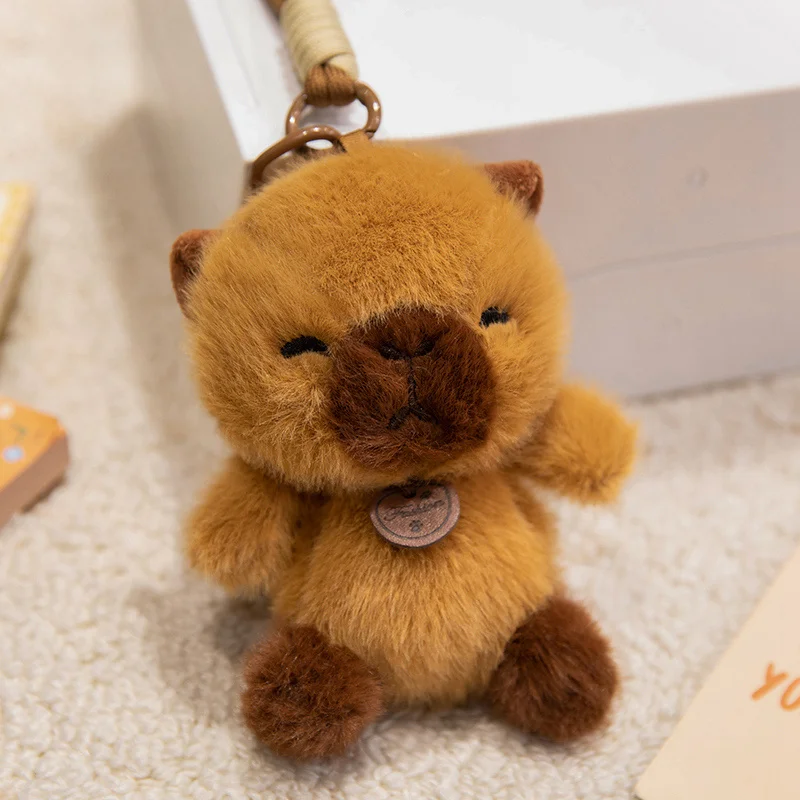 Boneco de Pelúcia Macio e Fofo, Pingente de Animal, Brinquedo de Pelúcia Infantil MDUG (capivara 12cm)