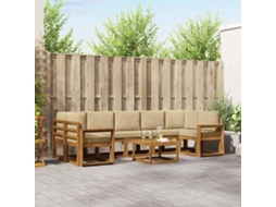 Vidaxl Conjunto De Sofás Para Exterior 8 Pcs Natural E Bege