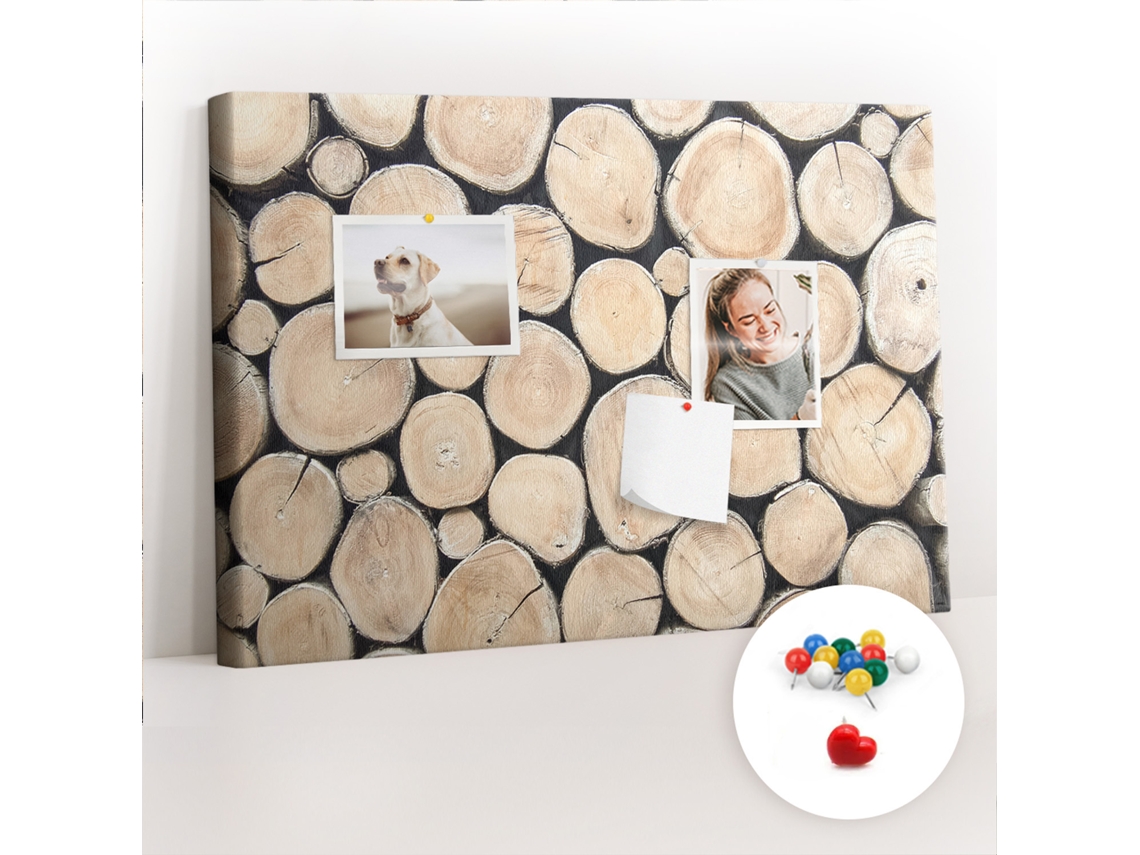Painel De Cortiça Para Parede Tocos De Árvores Cortadas Para O Quarto Das Crianças Espelharte (60x40 Cm)