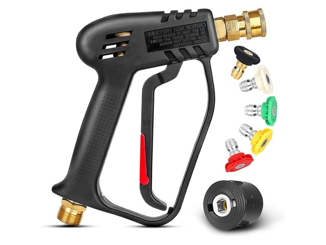 2026 pistola de Limpeza a Pressão Linjou 4000 Psi com 5 Bicos Intercambiáveis e Conector Rápido M22