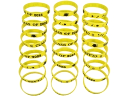 Pulseiras De Silicone Para Lembrancinhas Formatura 2025, Pulseiras Elásticas Duráveis Para Comemorações, Pacote Com 24 Unidades