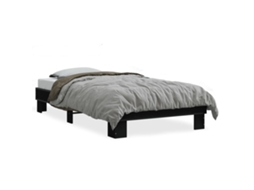 Bed Frame, Bed Frames Vidaxl Preto Madeira Processada (75 X 190 Cm)