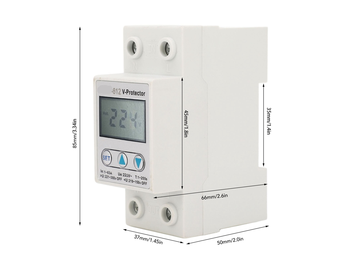 Dispositivo De Proteção 2p Com Lcd E Reset Automático - Laxiscreed