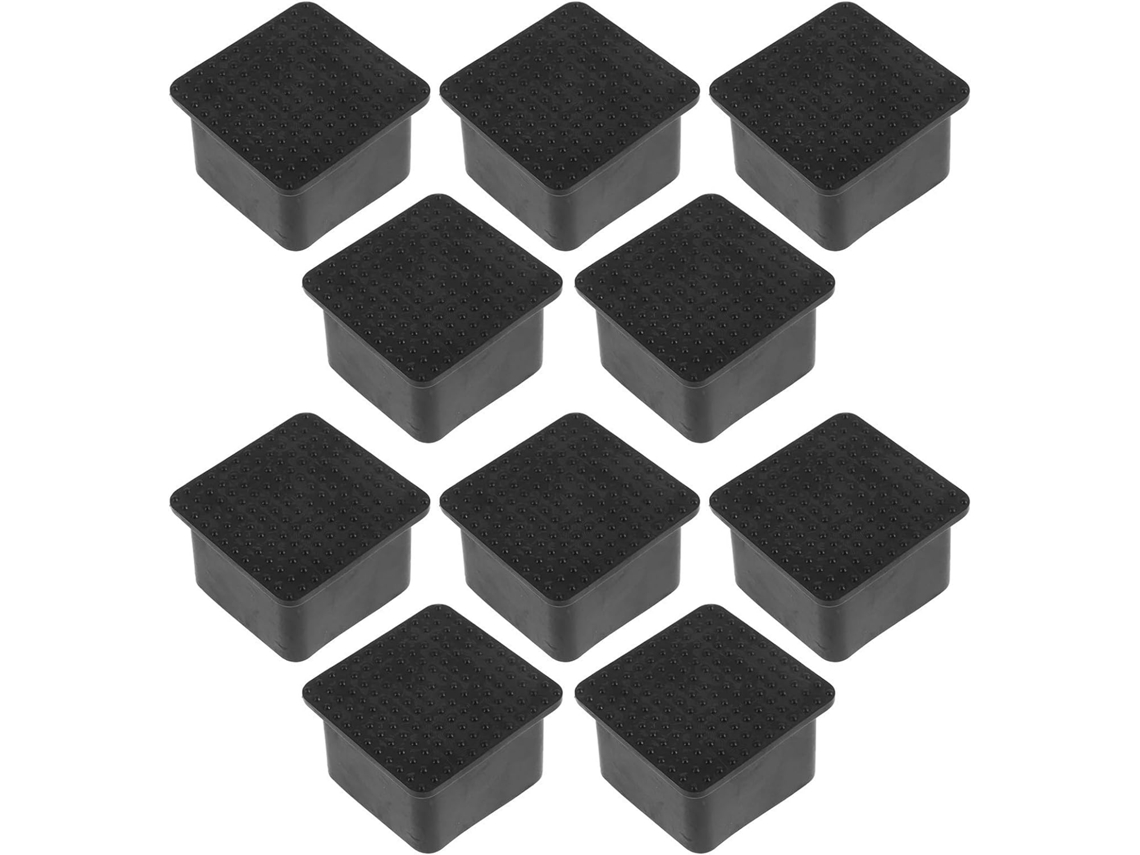 Conjunto De 10 Protetores Pés Cadeira Escritório Em Pvc Preto, Design Versátil E Antiderrapante, Capas Protetoras Para