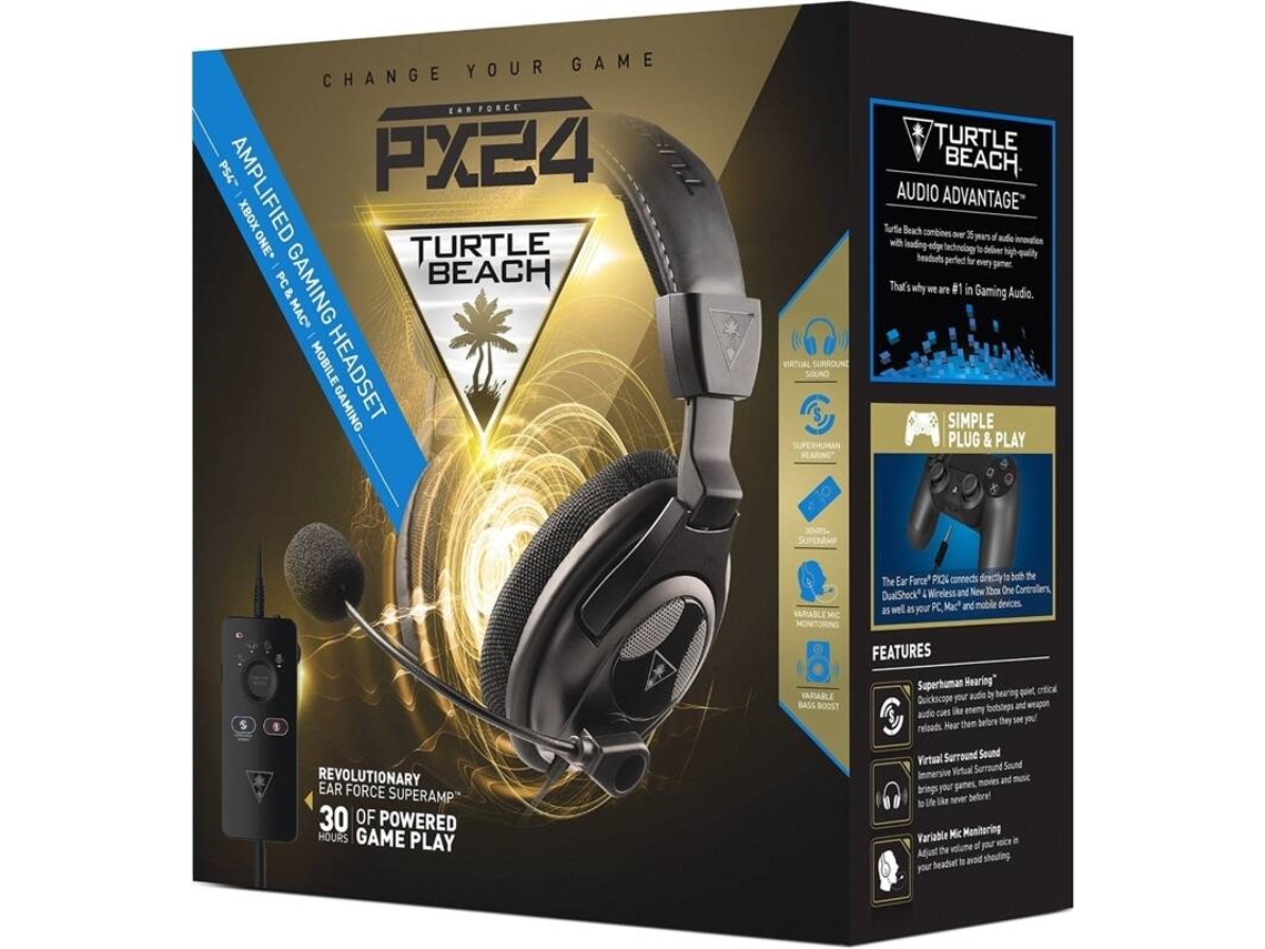 Auscultadores PS4 PX24 Turtle Beach Ear Force SuperAmp