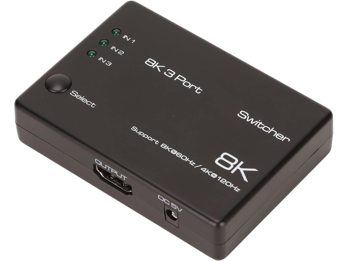 Comutador Hdmi, Hdr 8k60hz 4k120hz 1080p Saída 3 Em 1 Seletor De Comutador Hdmi Caixa De 3 Portas Gokoco
