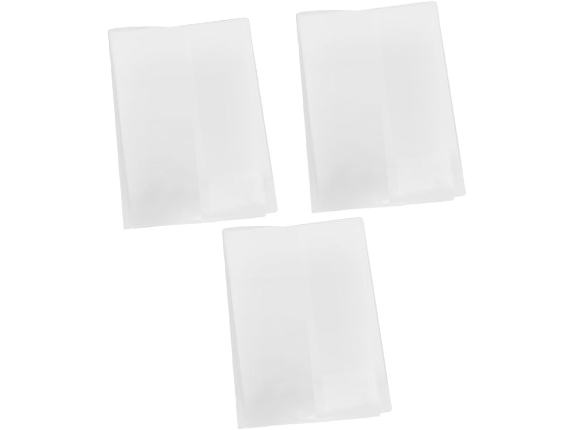 Conjunto De 3 Capas Protetoras Transparentes Pvc À Prova D'água Tamanho A5 Cadernos Livros Escolares