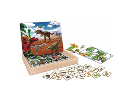 Juego Infantil Piezas Magnéticas De Madera De Temática Dinosaurios Jucosurp22
