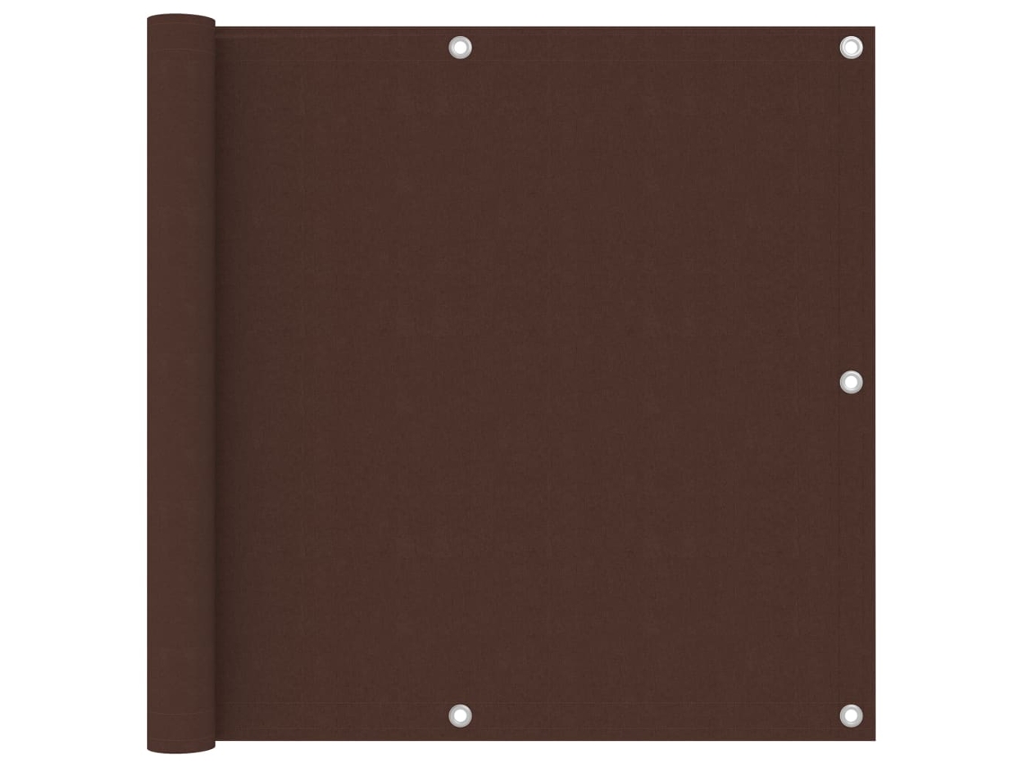 Vidaxl Tela De Varanda 90x500 Cm Tecido Oxford Castanho