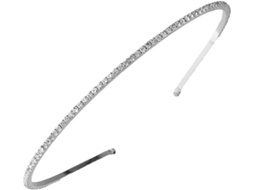 Elegante Tiara de Casamento em Liga Prata Ou Perolado