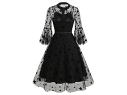 Roupas de Natal Retrô Malha Bordado Patchwork Vestido de Duas Peças M