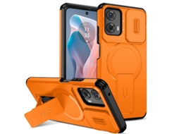 Capa Para Telemóvel Zruxe Compativel Com Motorola Moto G 5g / G Play 5g 2024 (suporte Magsafe - Proteção Deslizante - Laranja)