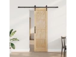 Vidaxl Porta Deslizante Orkdal 61 X 198,5 Cm Madeira De Pinho Maciça