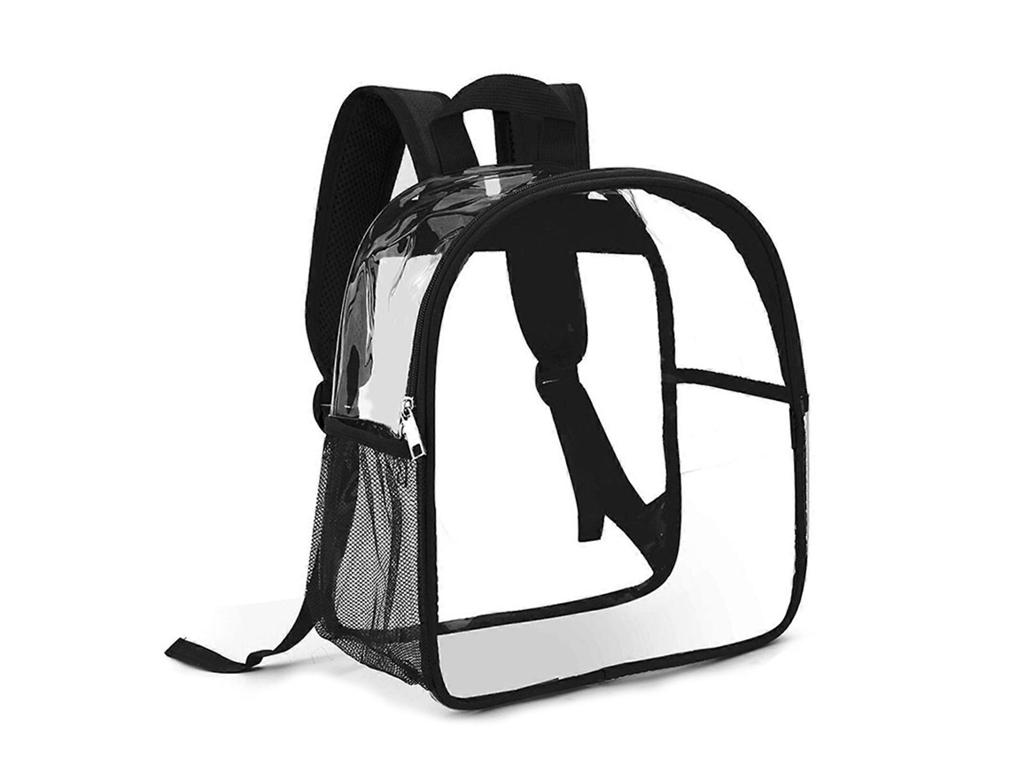Mochila Transparente Com Espaço Suficiente Para Livros E Ipad, Ideal Para Viagens Casuais. Preta.