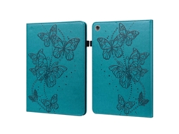 Capa de couro com padrão de borboleta em relevo horizontal para Huawei MediaPad M5 Lite de 10 polegadas (Webake)