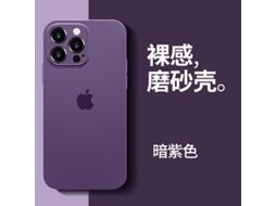 Capa Para Iphone 17 Pro Roxa Escura Com Acabamento Fosco E Proteção Contra Quedas.