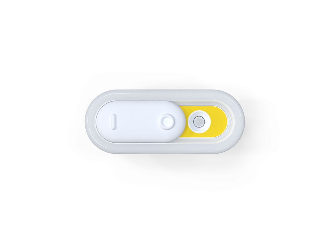 Luz Noturna Pequena com Sensor de Presença e Interruptor Amarelo, Usb BRILVIBERA