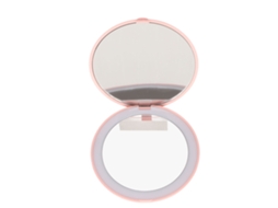 Espelho De Maquilhagem Led 3.5 Polegadas 1x10x Rosa Portátil